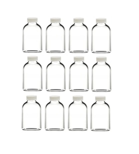 12 Adet Cam Kavanoz Oda Kokusu Şişesi Küçük Vazo Kapaklı 12x50ml - 50 ml