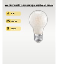 4W Soft Işık LED Ampul – Dekoratif Yumuşak Işık Ambiyans 2700K (Sarı)