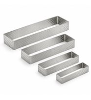 Fida Tart Çemberi Dikdörtgen Delikli Yükseklik 7 cm Paslanmaz 5,5x12,5 cm