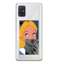 Samsung Galaxy A51 Uyumlu Alice Tasarımlı Şeffaf Telefon Kılıfı