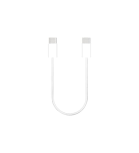60W Type-C Şarj Kablosu Kısa USB-C to USB-C Data ve Hızlı Şarj Kablosu (Beyaz)