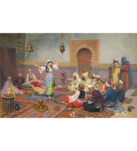 Armada Çini 80x140 Osmanlı Türk Hamamı Dansöz Dijital Baskı Pano