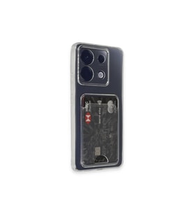 Xiaomi Redmi Note 13 Pro 5G Kılıf Kart Bölmeli Şeffaf Silikon Kartlıklı