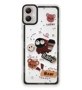 Newface Samsung Galaxy A05 Kılıf Sweet Desenli Silikon Kapak - Sarı