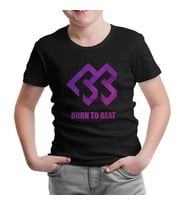 Born to Beat - Logo Grain Siyah Çocuk Tshirt