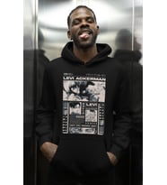 Tasarım Levi Ackerman Attack On Titan Baskılı Unisex Oversize Anime Karakter Hoodie