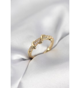 Gold Renk Zirkon Taşlı Sarmal Yılan Model Kadın Yüzük TJ-BYK4068