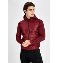 Maraton SlimFit Erkek Kapüşonlu  Bordo- Ceket