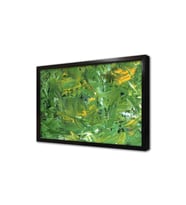 Yeşil ve Sarı Soyut Çerçeveli Mdf Tablo