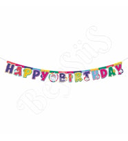 Gökkuşağı Temalı Happy Birthday Banner
