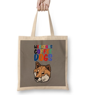 Funny Dog Lover Gift For Women Men Bez Çanta Uzun Saplı