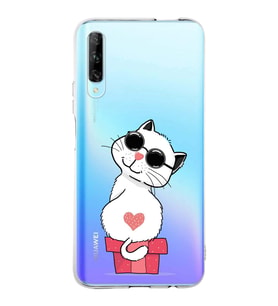 Huawei P Smart Pro Uyumlu Kapak Coolcat Tasarımlı Şeffaf Silikon Kılıf