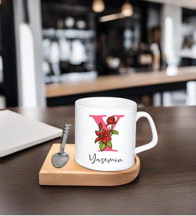 Kişiye Özel Espresso Fincan - Ahşap Altlıklı