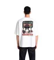 Erkek Oversize Retro Baskılı Tişört Vintage Kaset Tasarım Rahat Günlük Stil Konforlu Kesim Modern