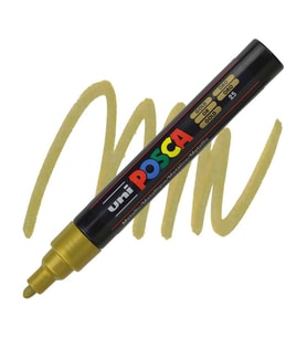 Uni Posca Su Bazlı Poster Markörü Metalik Altın 1.8 2.5mm PC5M