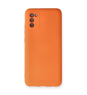 Samsung Galaxy A02s Kılıf Nano İçi Kadife Silikon - Turuncu