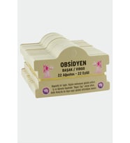 Obsidyen & Başak Burç Bileklik Kartı (Kahverengi)