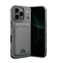 Northcity Apple iPhone 17 Pro Max Kelvin Kartvizitli Silikon - Gri