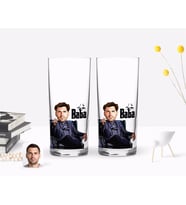 BK Gift Kişiye Özel Renkli Baskılı Godfather Baba Karikatürlü İkili Rakı Bardağı Seti-9 (Beyaz)