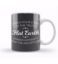 Open Your Eyes To The Truth Flat Earth Kupa Bardak Porselen
