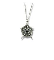 Pentagram İskelet Kolye 60 cm Zincir Erkek Kadın Trend Aksesuar (Gümüş)