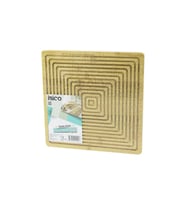 KARE ÇİFT TARAFLI=DÜZ - KANALLI AHŞAP BAMBU SUNUM TEPSİ 28X28CM (5680)