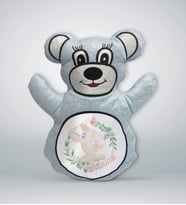 BK Gift Kişiye Özel İsimli Mavi Ayıcık Yastık-5