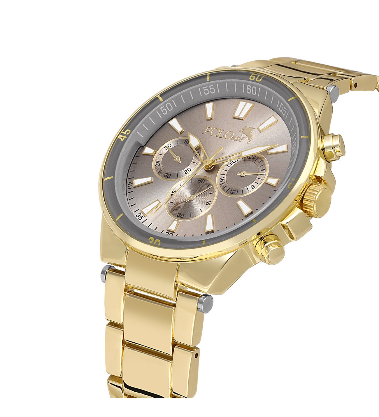 Polo Air Premium Set Kombin Erkek Kol Saati Parfüm Gözlük Gold
