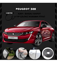 Peugeot 508 Oto Araç Kapı Koruma Fitili 5metre Parlak Siyah Renk