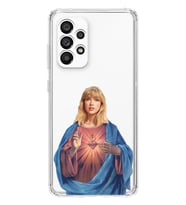 Samsung Galaxy A72 Uyumlu Taylor Swift Desenli Şeffaf Telefon Kılıfı