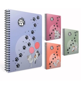 GIPTA PAW SPİRALLİ PP. KAPAK A4 80YP. KARELİ DEFTER - 7072