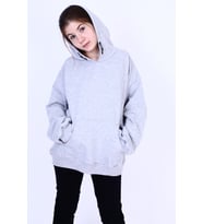 Toontoy Kız Çocuk Kanguru Cepli Sweatshirt ( Gri-Melanj)