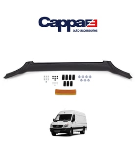 CAPPAFE Mercedes Sprinter W906 Kaput Koruyucu Rüzgarlık 4mm Parlak 2006-2014