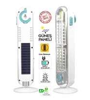 V-005 42 Ledli+fener Solar Güneş Panelli Ultra Güçlü Ledli Şarjlı Işıldak