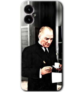 Omix X3 Kılıf HD Desen Baskılı Arka Kapak - Atatürk Türk Kahvesi