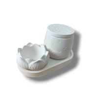 Dekoratif Yıldızlı Kutu ve Lotus Mumluk Seti