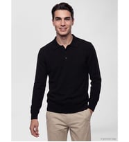 LC WAIKIKI Siyah Polo Yaka Erkek Triko Kazak