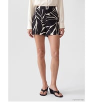 LCW EVERYDAY Siyah Loose Fit Desenli Kadın Şort