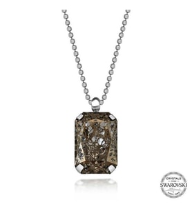 Swarovski Crystal Taşlı Top Zincir Gümüş Kadın Kolye