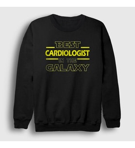 Presmono Unisex Siyah Cardiologist Galaxy Kardiyoloji Hediye Kardiyolog Sweatshirt 553139tt