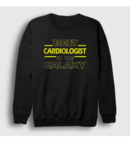 Presmono Unisex Siyah Cardiologist Galaxy Kardiyoloji Hediye Kardiyolog Sweatshirt 553139tt