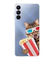 PrintiFy Samsung Galaxy A15 ile Uyumlu Kedi 1 Kamera Korumalı Şeffaf Kılıf
