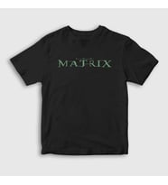 Presmono Unisex Çocuk Siyah Logo Film The Matrix T-Shirt 253831tt