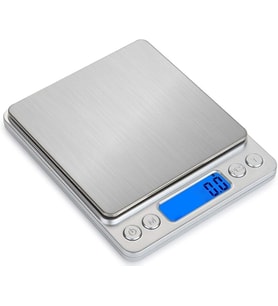 Dijital Mutfak Terazisi 3 Kg 0.1 G Hassasiyet Metal Platformlu Premium Terazi, Şık ve Dayanıklı Tasarım