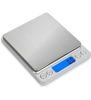 Dijital Mutfak Terazisi 3 Kg 0.1 G Hassasiyet Metal Platformlu Premium Terazi, Şık ve Dayanıklı Tasarım