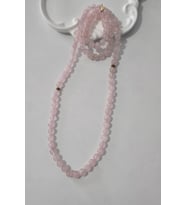 SERTİFİKALI 99 LU 8 MM PEMBE KUVARS DOĞALTAŞ KOLYE, BİLEKLİK, TESPİH