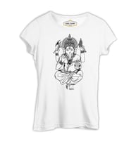 Yoga - Ganeşa Beyaz Kadın Tshirt