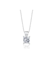 Vog 0.75 Karat Effective Diamond Markiz Esinti Tektaş 925 Ayar Gümüş Kolye