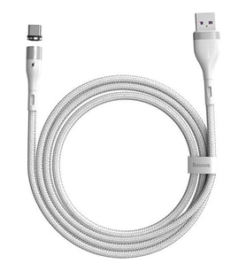 Baseus Zinc Safe Manyetik USB Kablo Şarj USB Type C Başlık 3.0A 1 mt CATXC-M02