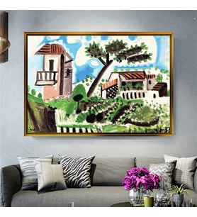 Altın Çerçeveli dekoratif tablo l110 (Gold)